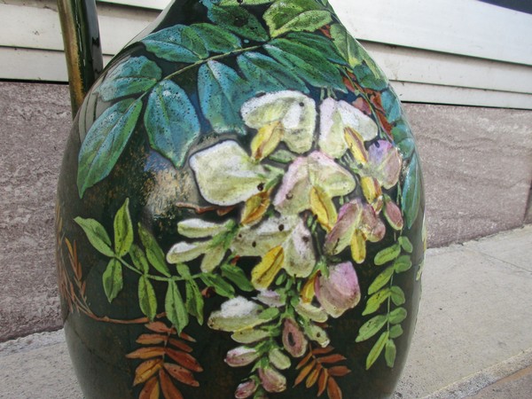 Vase émaillé à col 1900