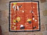 Foulard de soie épaisse signé Besco