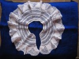 Grand col en coton blanc au crochet