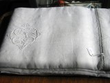 Grand drap pur lin monogrammé